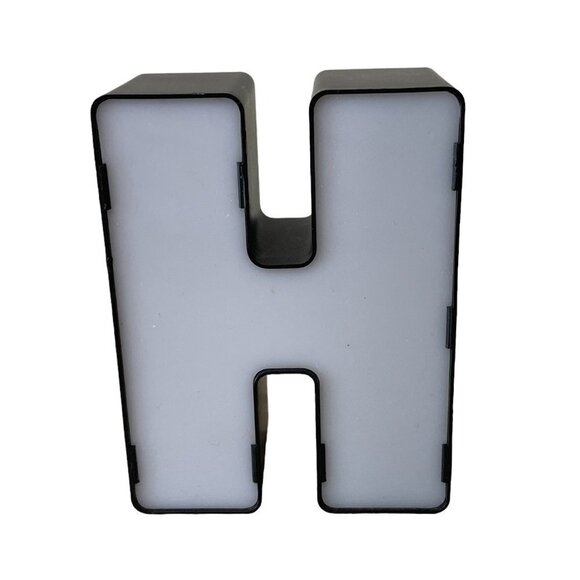 Target Mini H Light Up Sign Letter Sign Home Decor Modern Black and White - Picture 1 of 3